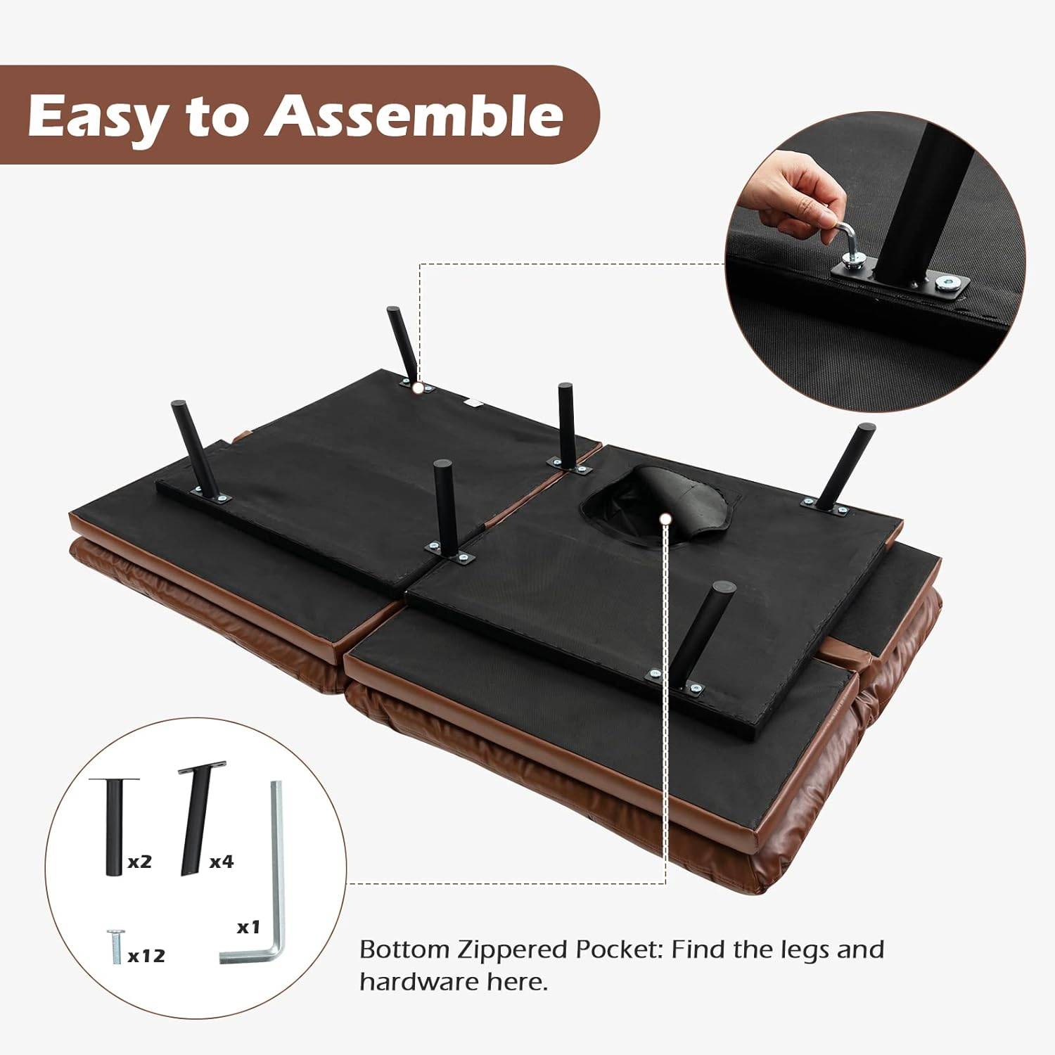 Futon Sofa Bed - Black
