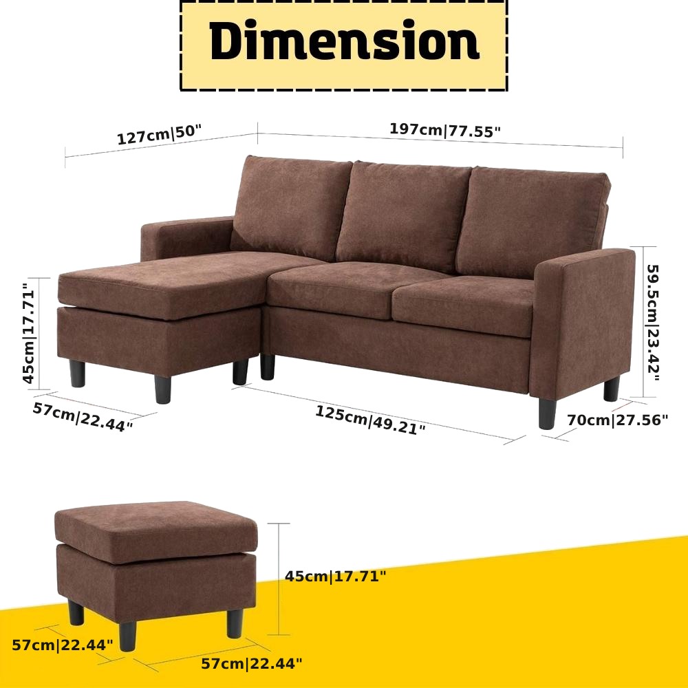 L-Shaped Couch - Dark Gray: image 6