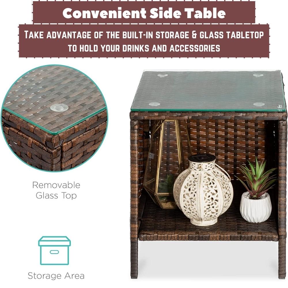 Outdoor Table and Chairs - Gray Black: image 4