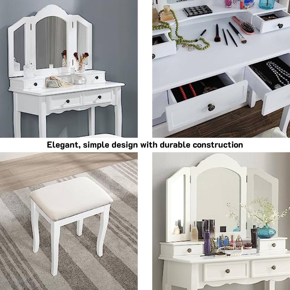 buy make up table and stool set online